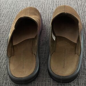 Men's Walk On Air Indoor/Outdoor Brown Leather Slippers